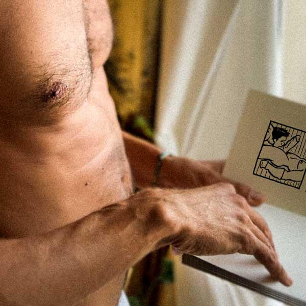 Hands touching pages